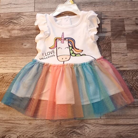 Baby Girl Unicorn Dress Tutu 3-6mo - Picture 1 of 4